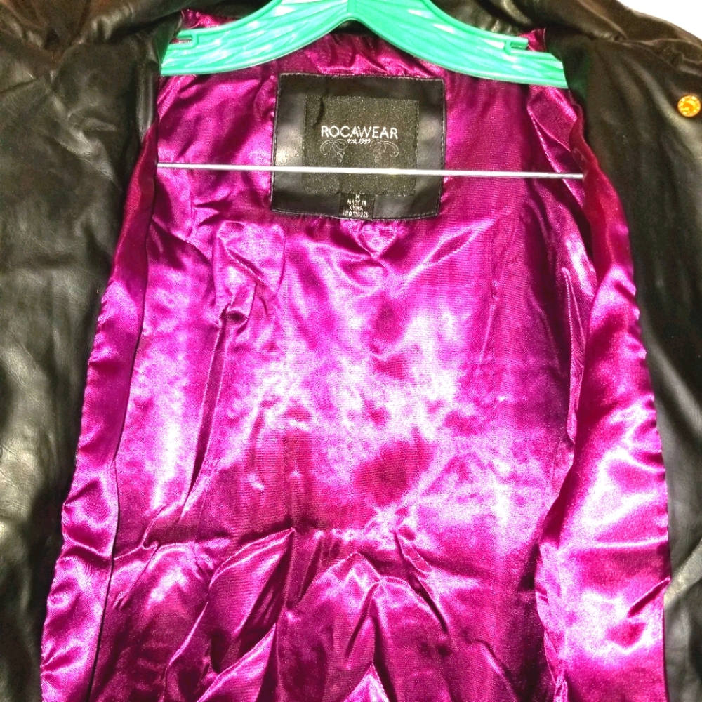 Leather Rocawear Zip Up Jacket - Picture 3 of 6